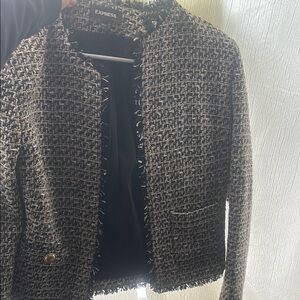 Express Black and White Tweed Jacket